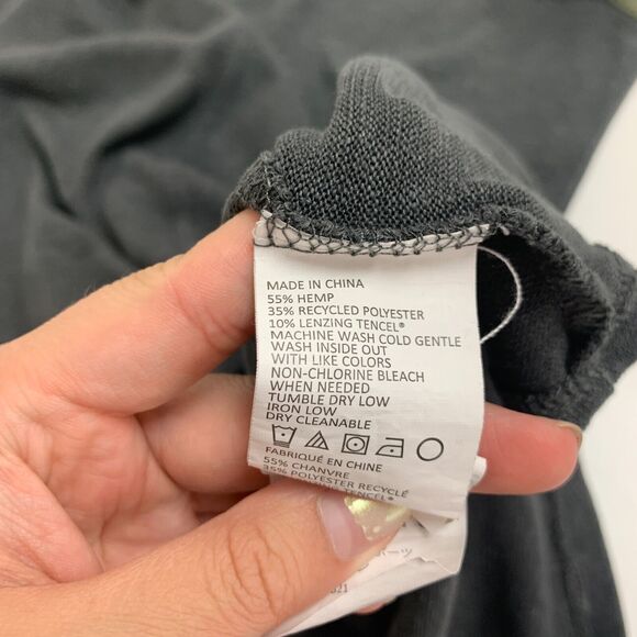 Prana Henley Raglan Dress Womens S Small Grey Cozy Up Jersey Knit Mid Sleeve - Picture 10 of 16